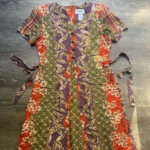 Vintage Alix Taylor Fall Harvest Multicolor Layered Dress Size 6